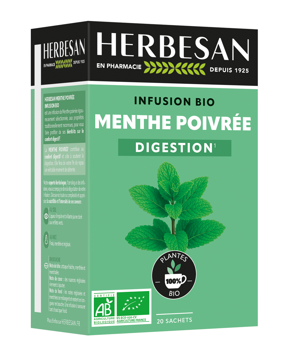 INFUSION MENTHE POIVRÉE BIO