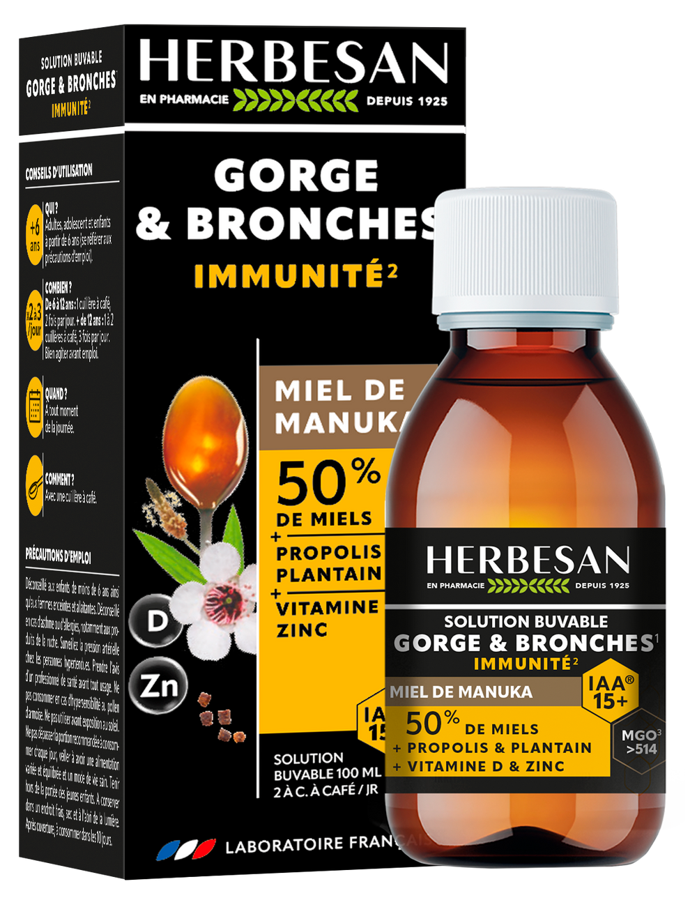 SOLUTION BUVABLE GORGE ET BRONCHES