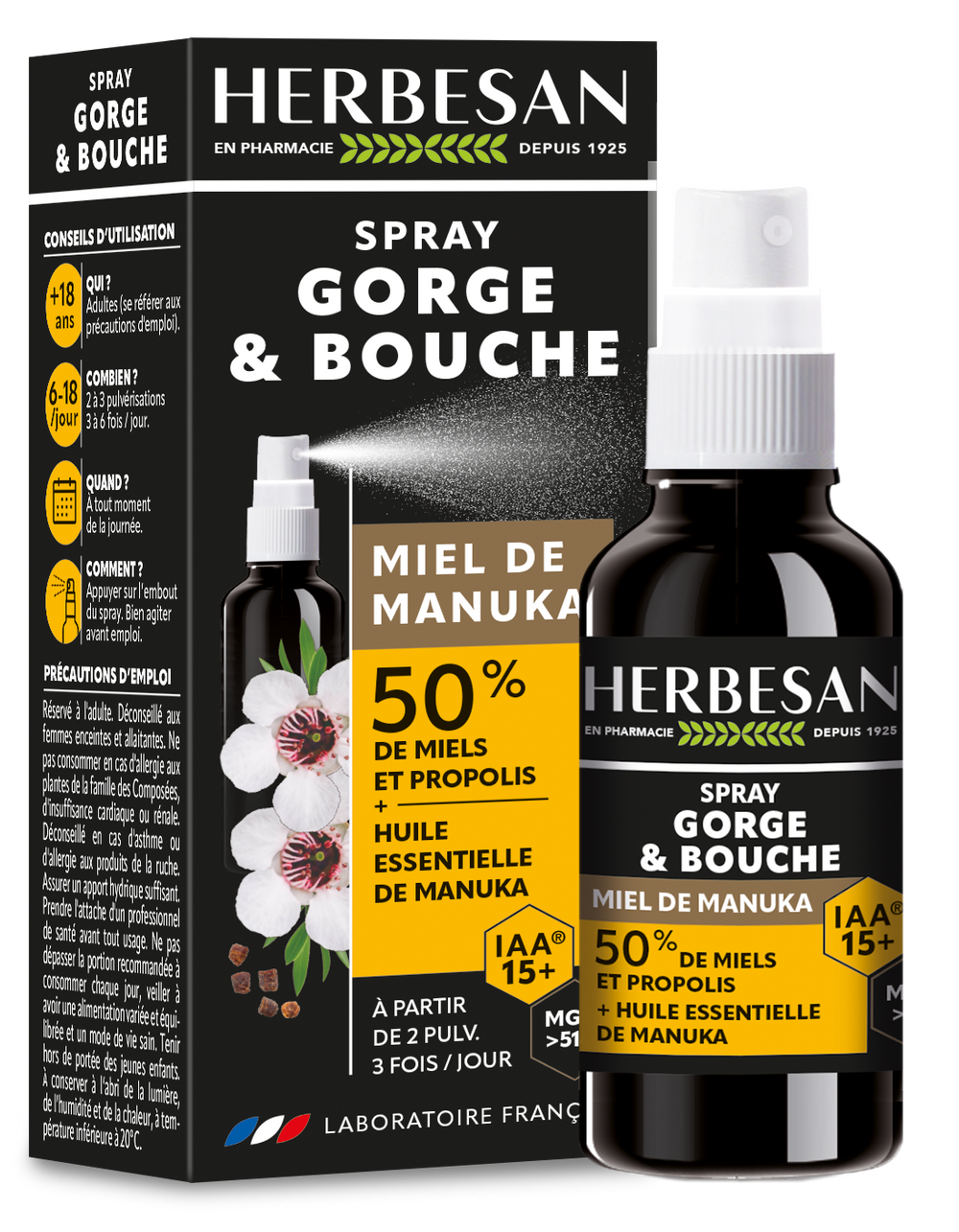 SPRAY GORGE MIEL MANUKA IAA15+