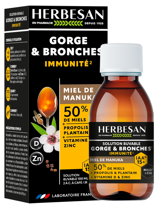 SOLUTION BUVABLE GORGE ET BRONCHES