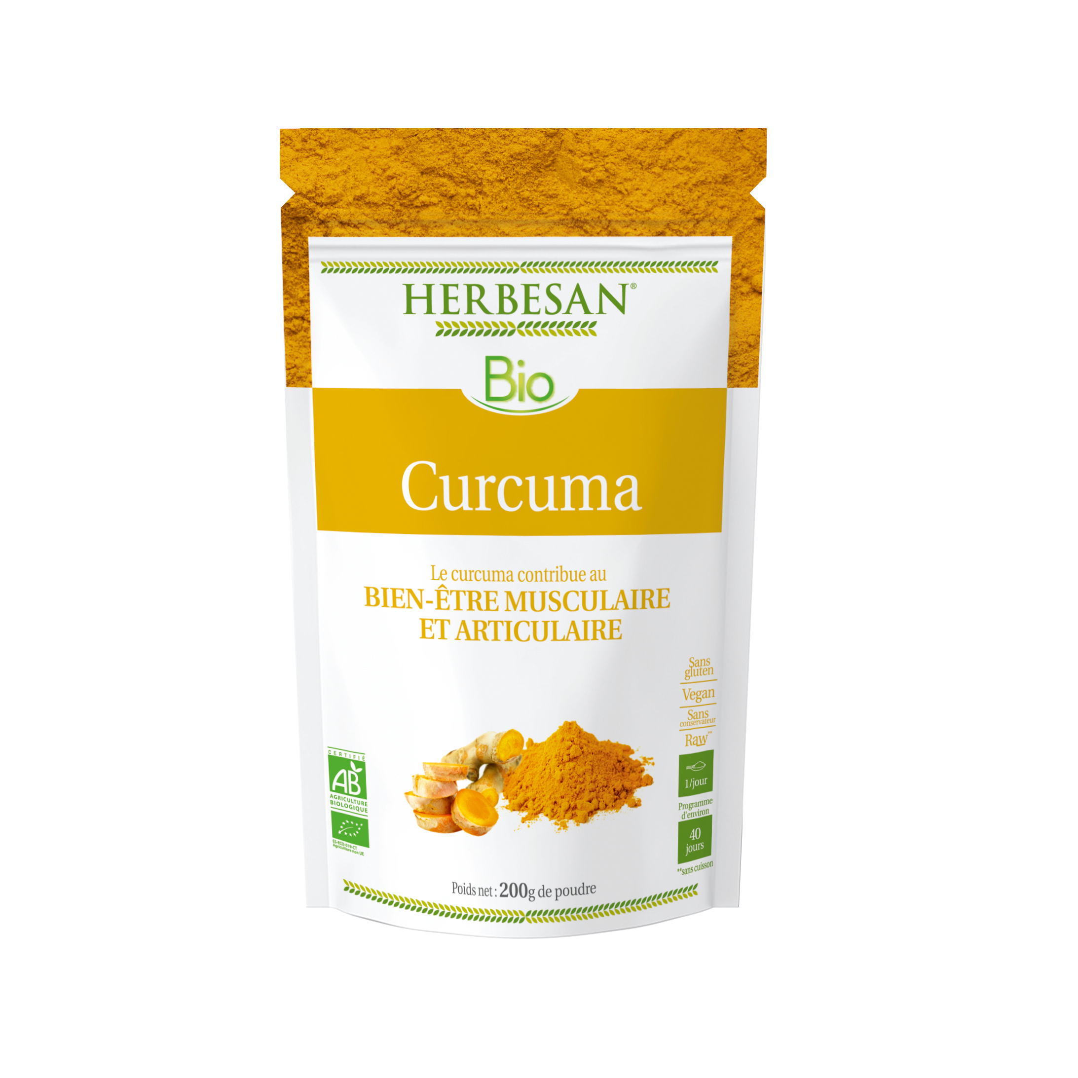 Curcuma Bio en Poudre - 500g - Articulation