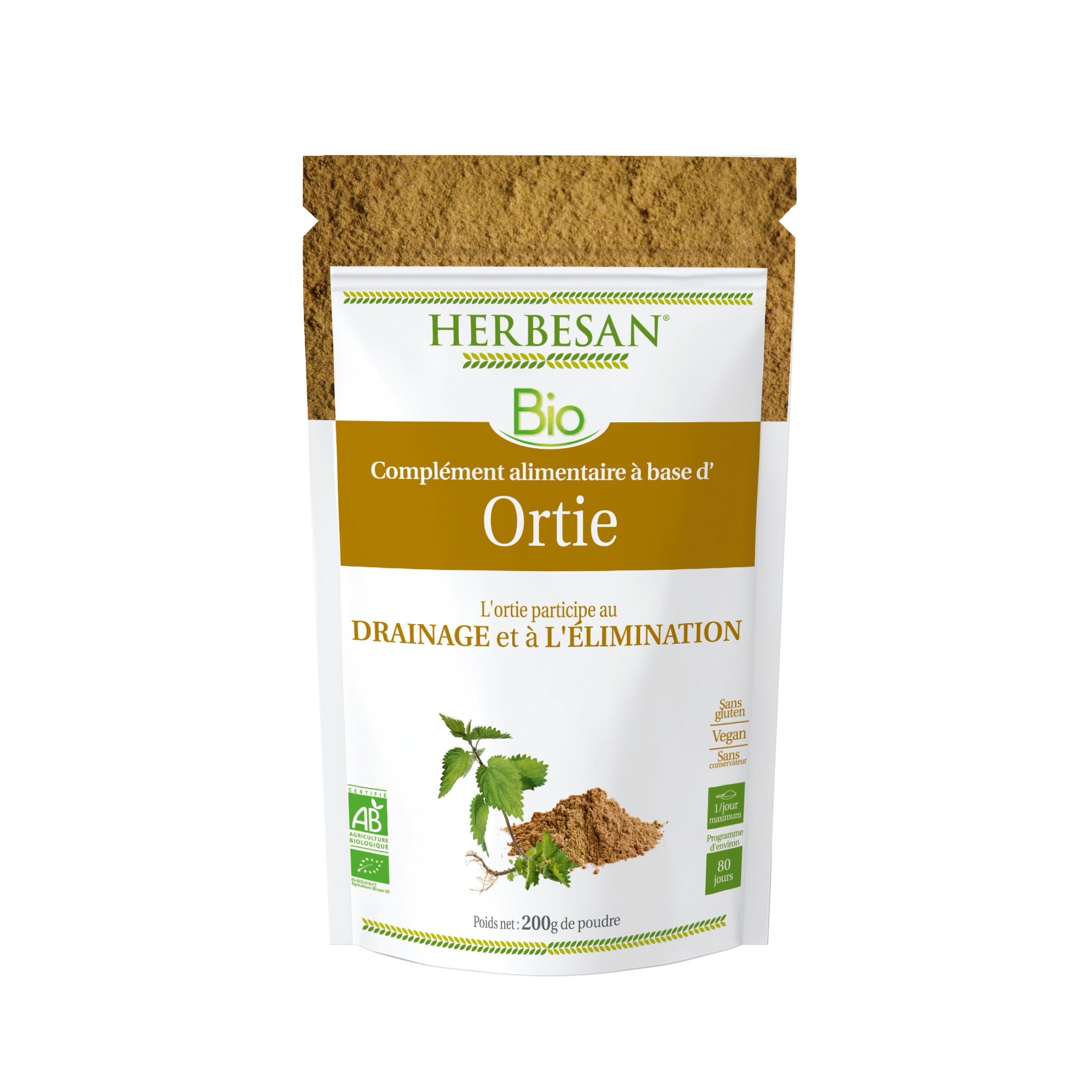 Ortie en poudre bio - Cook - Herbier de France